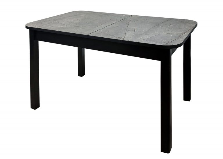 Стол Премьер раздвижной 120 x 80 (+50) см / Прямоугольный / Пластик Бронзовый Каспий / Опора 9 (дерево) Чёрная РУСТ